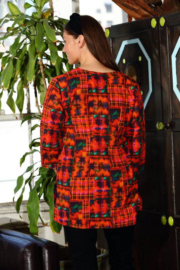 Artisan Red Plaid Tunic