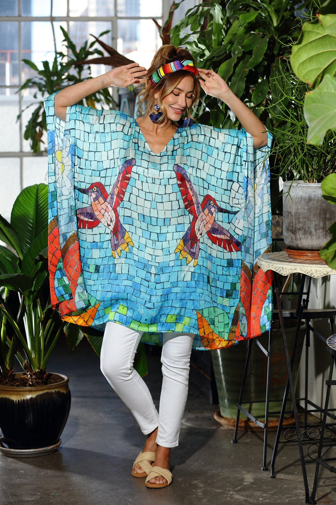 Mosaic Hummingbirds Kaftan