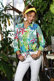 White Hydrangea KikiSol Boyfriend Shirt